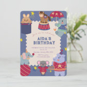 サーカス・スペクタキュラー誕生日招待状 招待状 (スタンド正面)