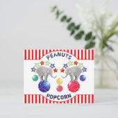 サーカス・ゾウおもしろいズ退職葉書 ポストカード (スタンド正面)