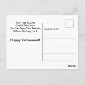 サーカス・ゾウおもしろいズ退職葉書 ポストカード (裏面)