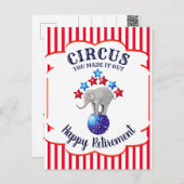 サーカス・ゾウおもしろいズ退職 ポストカード (正面/裏面)