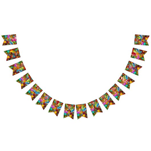 サーカス·テーマ·パーティーのペナント·バナー バンティングフラッグ (全)