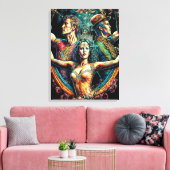 サーカス・トラペーズ・アーティストパフォーマーCirque Art キャンバスプリント (インサイチュ (リビング))