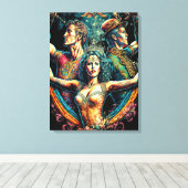 サーカス・トラペーズ・アーティストパフォーマーCirque Art キャンバスプリント (インサイチュ (ウッドフロア))