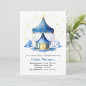 サーカス マジック ミード アドベンチャー ボーイ ベビー シャワー 招待状 (スタンド正面)