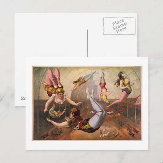 サーカス–1890 ポストカード (正面/裏面)