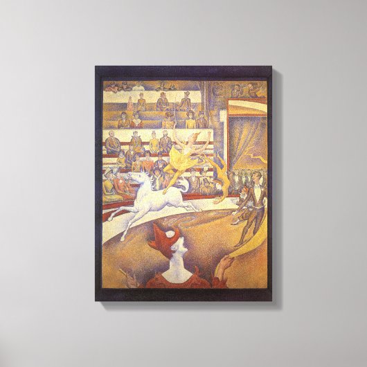 サーカスbyジョルジュ・シュラトヴィンテージ・ポインティリリスムアート キャンバスプリント (正面)