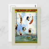 サーカスForepaugh and Sellsヴィンテージ・ダイバー ポストカード (正面/裏面)