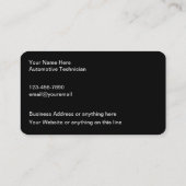サーカッコいい車のビスの名刺デザイン 名刺 (裏面)