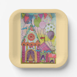 サーカテントとバルーン–2 ペーパープレート