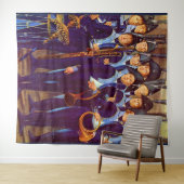 サーカ1800ヨーロッパ軍隊ミュージシャンプリント タペストリー (インサイチュ(横))