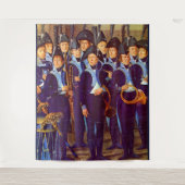 サーカ1800ヨーロッパ軍隊ミュージシャンプリント タペストリー (正面)