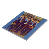 サーカ1800ヨーロッパ軍隊ミュージシャン タイル (側面)