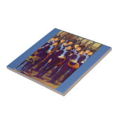 サーカ1800ヨーロッパ軍隊ミュージシャン タイル (側面)