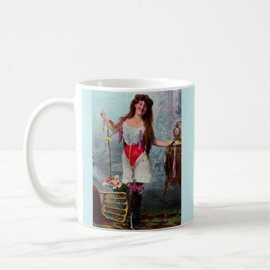 サーカ1905ルーズ女性RPPC no. 2 コーヒーマグカップ (左)