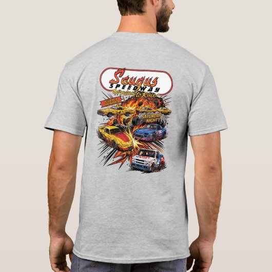 サーガスのスピードウェイ土曜の夜の破壊 Tシャツ (裏面)