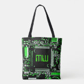 サーキットグリーン2モノグラム全トートバッグ トートバッグ (裏面)