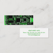 サーキットグリーン2名刺ホワイトスキン スキニー名刺 (正面/裏面)