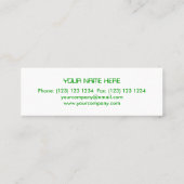 サーキットグリーン2名刺ホワイトスキン スキニー名刺 (裏面)