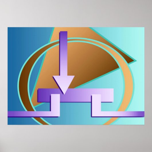 「サーキットダイアグラム」デジタルアートプリント ポスター (正面)