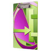 "サーキットダイアグラム"デジタルアートプリント、ライムグリーン クリップボード (左)