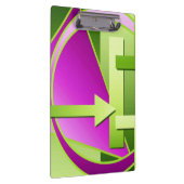 "サーキットダイアグラム"デジタルアートプリント、ライムグリーン クリップボード (右)