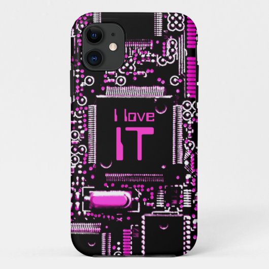 サーキットピンク「ITが大好き」 iPhoneケース Case-Mate iPhoneケース (裏面)