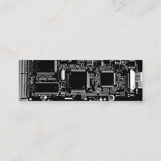 サーキットブラックとホワイト2の名刺のスキン スキニー名刺 (正面)