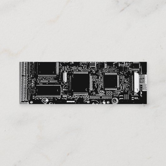 サーキットブラックとホワイト2の名刺のスキン スキニー名刺 (正面)