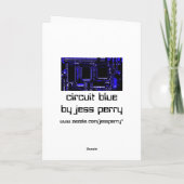 サーキットブルーの'年齢と名前'誕生日カード カード (裏面)