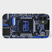 サーキットブルー2モノグラムiPhoneケース Case-Mate iPhoneケース (裏面(横))