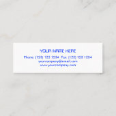 サーキットブルー2名刺テンプレート（白） スキニー名刺 (裏面)