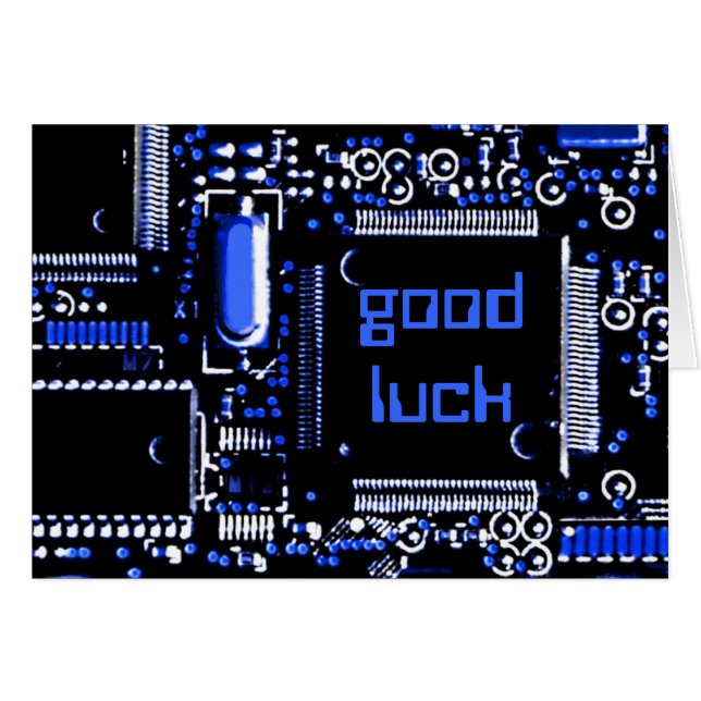 サーキットブルー2 'Good Luck'グリーティングカード (正面横)