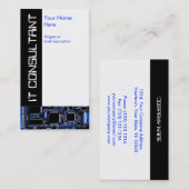 サーキットブルー2 'ITコンサルタント'名刺 名刺 (正面/裏面)