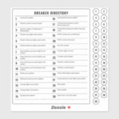 サーキットブレーカーディレクトリおよび30ヒューズボックスのシール シール (シート)