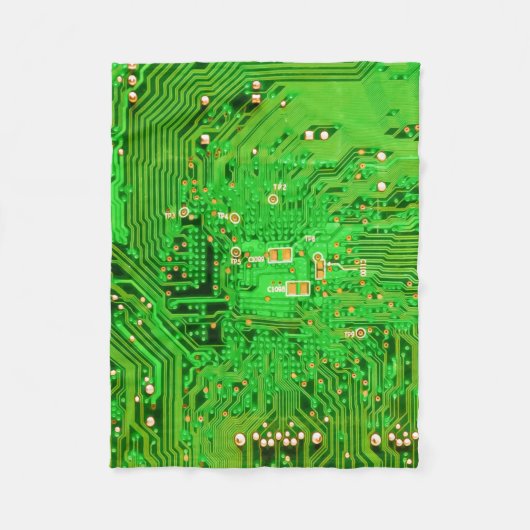 サーキットボードのデザイン フリースブランケット (正面)