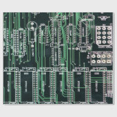 サーキットボードのデザイン ラッピングペーパー (フラット)