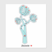 サーキットボードの機械花のギークの女の子 シール (シート)