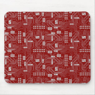 サーキットボードの赤のmousepad マウスパッド