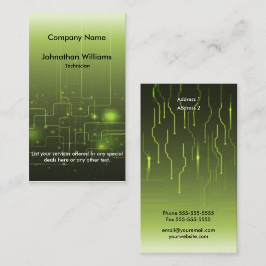 サーキットボード2の名刺 名刺 (正面/裏面)