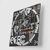 サーキットボード スクエア壁時計 (傾斜)