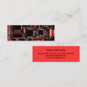 サーキットレッド2ビジネスカードテンプレート赤スキニー スキニー名刺 (正面/裏面)