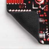 サーキット赤2 'Your Text'コマンド マウスパッド (コーナー)