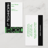 サーキット・グリーン2 「IT技術者」ビジネス・カード 名刺 (正面/裏面)