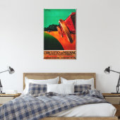 サーキトディミラノヴィンテージポスターヨーロッパ キャンバスプリント (インサイチュ (寝室))