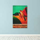 サーキトディミラノヴィンテージポスターヨーロッパ キャンバスプリント (インサイチュ (ウッドフロア))
