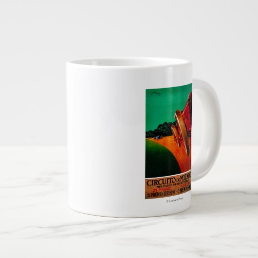 サーキトディミラノヴィンテージポスターヨーロッパ ジャンボコーヒーマグカップ (正面右)