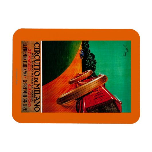 サーキトディミラノヴィンテージポスターヨーロッパ マグネット (横)