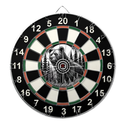 サーキュラグリズリーベアーブルズイエ ダーツボード (正面)