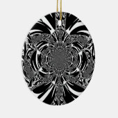 サーキュラゼブラ万華鏡のように千変万化するパターンアートプリント セラミックオーナメント (右)