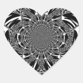 サーキュラゼブラ万華鏡のように千変万化するパターンアートプリント ハートシール (正面)